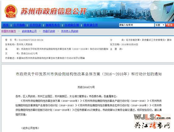 重磅!蘇州市政府發(fā)布房地產(chǎn)去庫存行動(dòng)計(jì)劃