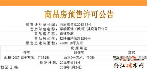 昨日吳江兩盤齊領(lǐng)預(yù)售證  預(yù)計(jì)近期將加推