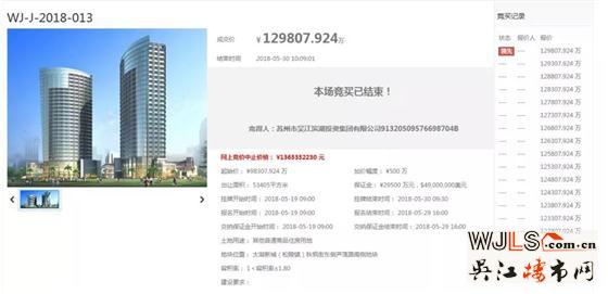 吳江兩日土拍吸金20.93億！最高樓面價13503元/平！