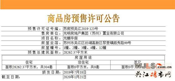 光明光樾華庭首次領(lǐng)預(yù)售證 備案價(jià)18075-19980元/平