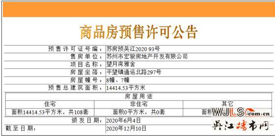 望月灣雅舍領(lǐng)證 備案價13042-14338元/平米