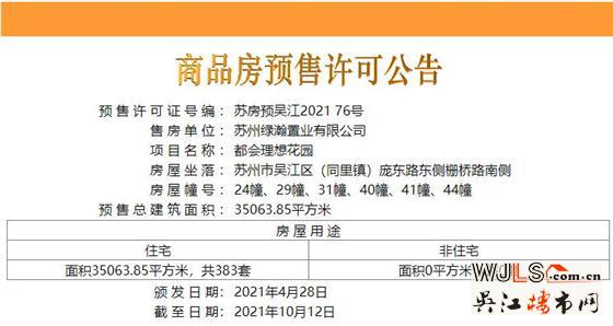 綠地理想城領(lǐng)預(yù)售證  備案均價(jià)19156元/㎡