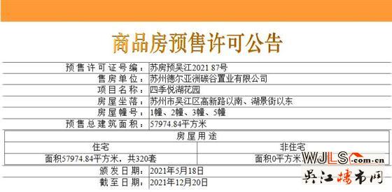 四季悅湖花園領(lǐng)預(yù)售證 備案均價(jià)20071.87元/平米