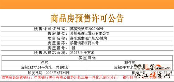 領(lǐng)證！嘉樂城生活廣場A5地塊備案均價17532元/㎡