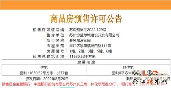 首次領(lǐng)證！春風(fēng)湖濱花園備案均價29799.5元/㎡